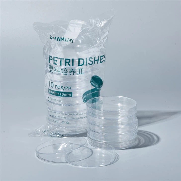 Different Size Lab Plastic Ps 90mm Round Sterile Tissue Culture Petri Dish