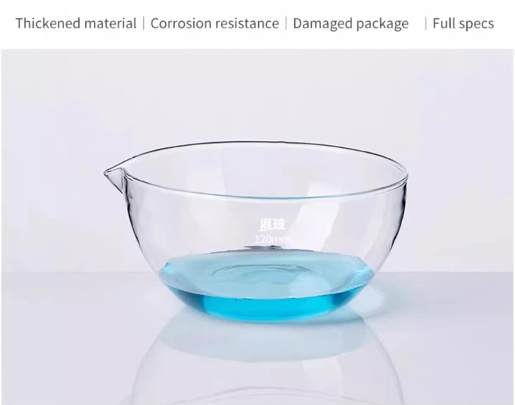 Lab Boro 3.3 Glass Evaporating Dish For Laboratory Use Round Bottom Evaporating Dish Lab Evaporating Dish